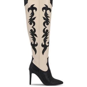 New western heeled boots